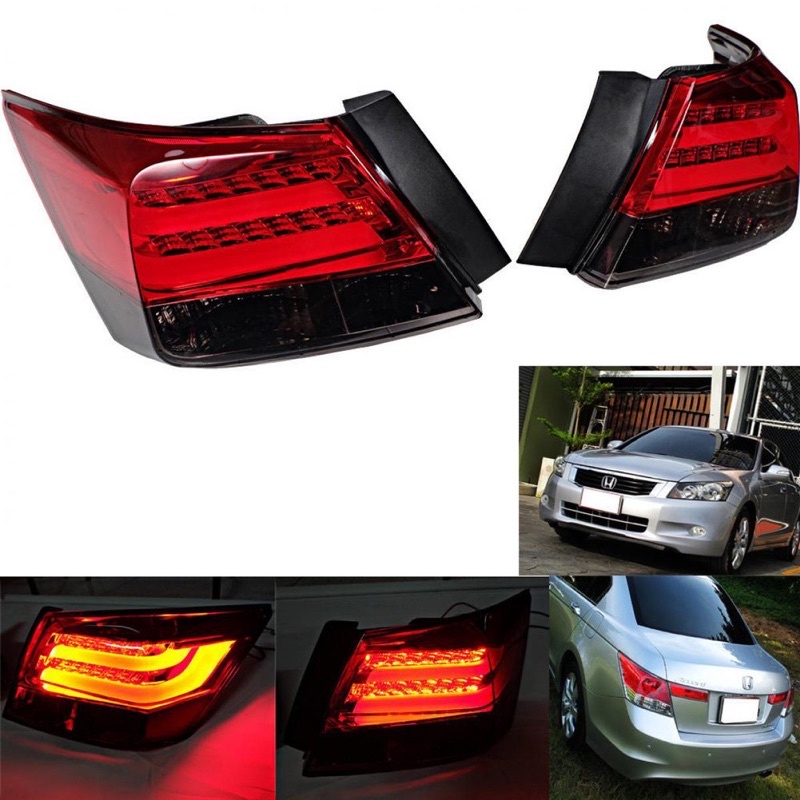 ไฟท้าย ไฟท้ายแต่ง HONDA ACCORD G8 2008-2012 SMOKE-RED V.3 ดำแดง