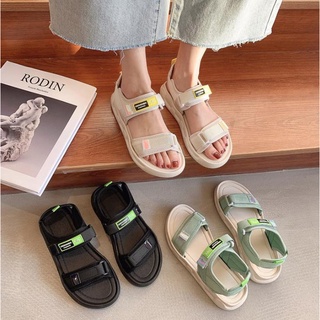 Womens Sandals รองเท้าแตะรัดส้น 2สาย น้ำหนักเบาสบาย ไม่ลื่น สไตล์เกาหลี 053