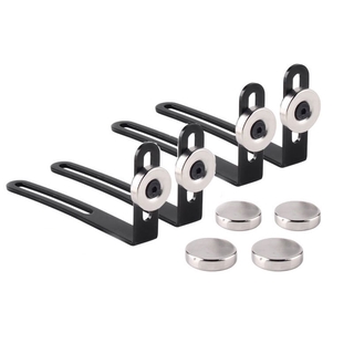 4pcs RC รถเชลล์ตัวยึดโลหะ L-Bracket พร้อมแม่เหล็กสำหรับ 1/10 RC Crawler รถ Axial SCX10 90046 90047 D90 Fixed Bracket Part