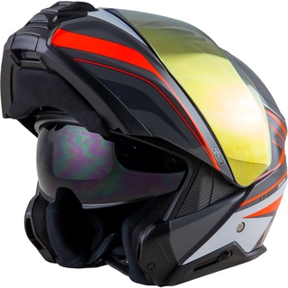 หมวกกันน็อค ยกคาง ID HELMETS รุ่นHybrid-เทา-grey