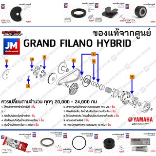 (B8B) ชุดห้องสายพาน, ชุดบำรุงรักษาห้องสายพาน, ชุดเช็คระยะ แท้ศูนย์ YAMAHA GRAND FILANO HYBRID 2018-2022