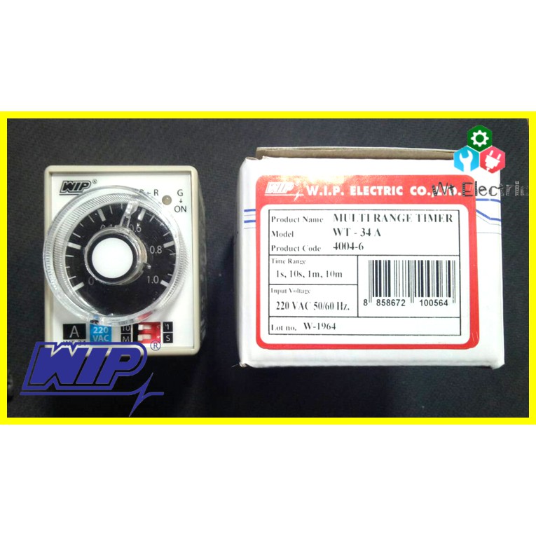 ขอใบกำกับภาษีได้ ทามเมอร์ ตั้งเวลา ปิด-เปิด อัตโนมัต Multi Range Timer WT-34 220VAC 1sec 10sec 1min 