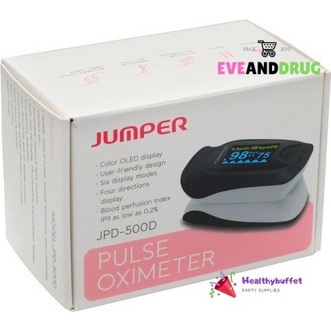 Jumper Fingertip Pulse Oximeter เครื่องวัดออกซิเจนในเลือด รุ่น JPD-500D💕💕 ตัวเครื่อง+อุปกรณ์+ถ่าน ครบทุกอย่าง‼️