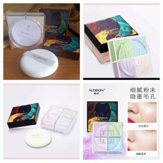 แป้งฝุ่นโปร่งแสงALOBONสีสี่ในตลับเดียว