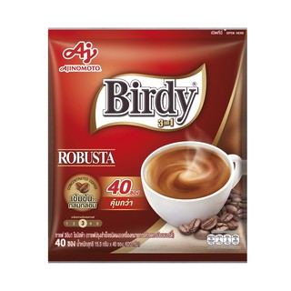 Birdy 3in1 เบอร์ดี้ 3อิน1 กาแฟปรุงสำเร็จชนิดผง แพ็ค 40 ซอง (เลือกรสได้)