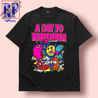 ROUNDคอลูกเรือNeckเสื้อยืด พิมพ์ลายวงร็อค A DAY TO REMEMBER VINTAGE OVERSIZE สําหรับผู้ชาย และผู้หญิง-4XL