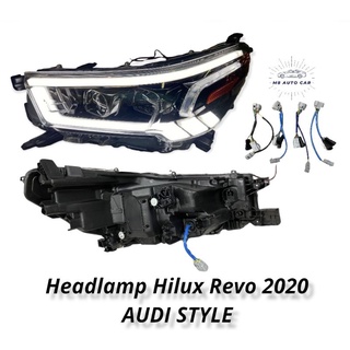 ไฟหน้า Revo 2020 2021 2022 ไฟหน้าแต่ง REVO ลาย AUDI ไฟ LED ไฟเลี้ยววิ่ง