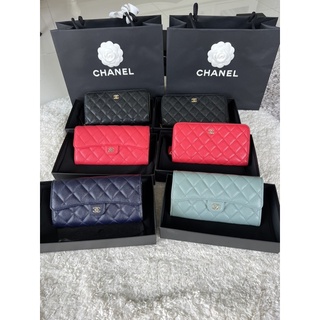 New :  Chanel wallet zippy  long ใบเสร็จ  Fullset /
