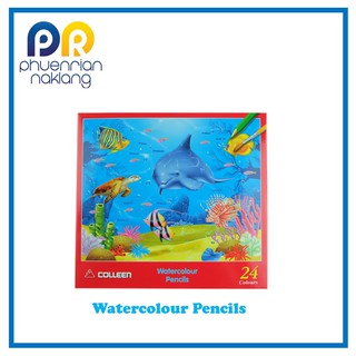 Colleen ดินสอสีไม้ระบายน้ำ คอลลีน 24 /36 สี รุ่น Watercolour Pencils#สี#colleen#ดินสอสี