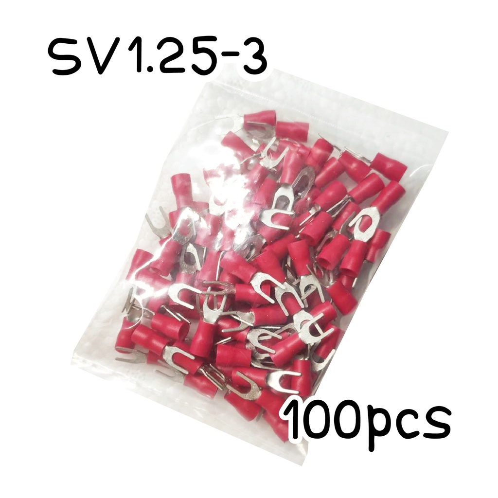 หางปลา แฉกหุ้ม SV1.25 ขนาด 1.25 mm. แพ็ค 100 ตัว Electrical Shop. - รูปที่ 2