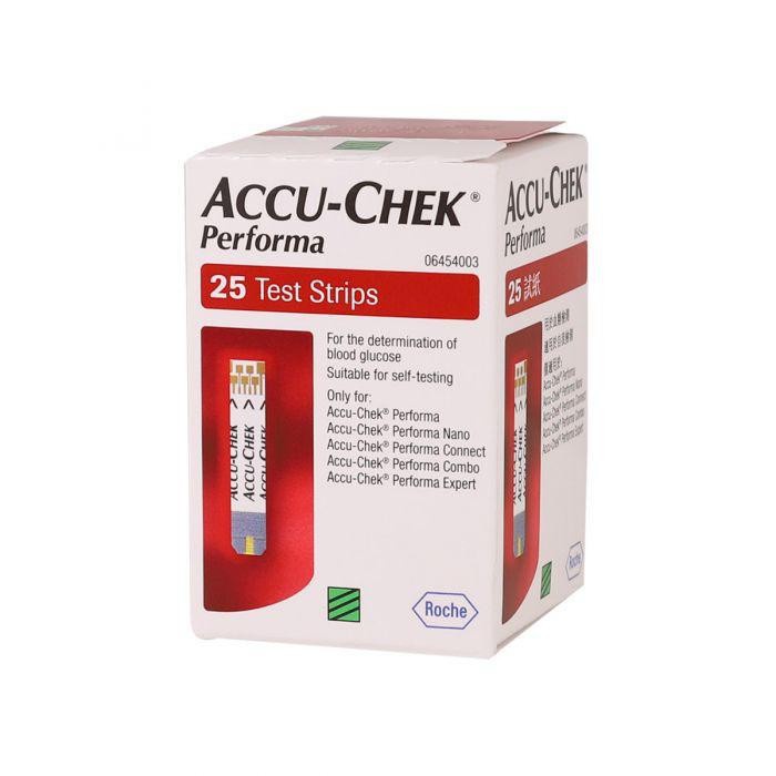 ถูกสุดๆ  Accu-Chek Strip Performa 25 ชิ้น ( 1 กล่อง) แผ่นตรวจวัดระดับน้ำตาลในเลือด  ตรวจน้ำตาล เบาหว