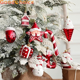 【Good】Pendant Ice Cream Ornaments Snowman Christmas Tree Crutches Combination【Ready Stock】