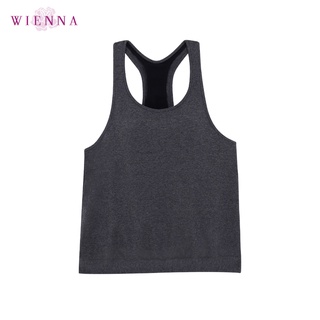 Wienna Sport Bra DH21001  เสื้อชั้นในสปอร์ตบรา เสื้อชั้นในออกกำลังกาย ผ้าTop Dry ไร้โครง สีเทา