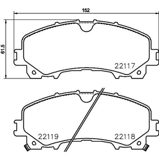 ผ้าดิสเบรคหน้า NISSAN X-TRAIL T32 2.0 2.5 2014- SKYLINE V37 2014- GDB7985 TRW