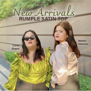 เสื้อท็อปซาตินแขนยาว Rumple satin top