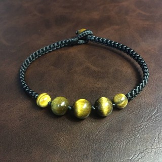 Bracelet สร้อยข้อมือถัก สร้อยข้อมือ หินนำโชค หินตาเสือ แก้ปีชง Tiger’s Eye ไทเกอร์อาย แฮนเมด Handmade Highquality