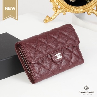 CHANEL TRI FOLD MEDIUM WALLET BURGANDY