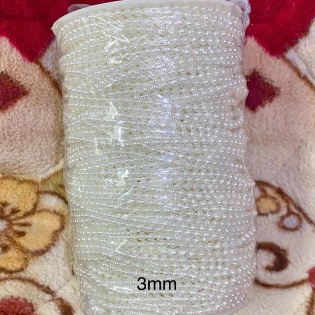 มุกเส้น สีขาว 3m/มิล ยาว100หลา สามารถใช้ตกแต่งหรืองานอื่นๆ