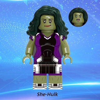 ใหม่ She-Hulk ฟิกเกอร์ตัวต่อ She-Hulk ขนาดมินิ ของเล่นสําหรับเด็ก XH1980