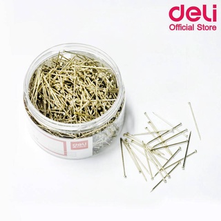 เข็ม Deli 0039 Office Pin เข็มปักอเนกประสงค์ 100 กรัม ขนาด 29 mm เข็มทำกระทง หมุดเสียบกระดาษ อุปกรณ์สำนักงาน หมุดทำกระทง