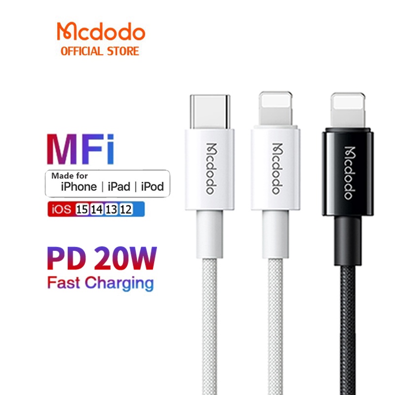 Mcdodo สายเคเบิลชาร์จเร็ว 60W 36W PD Type C เป็น Lightning 3A IOS สําหรับ iP 15 14 13 12 11 Por Max XS XR 8 7 6 CA-277 276