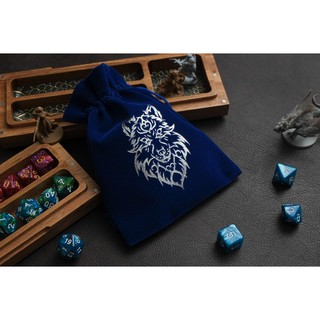 Dire Wolf Dice Bag | ถุงผ้ากำมะหยี่สำหรับ บอร์ดเกมส์ | Dungeons and Dragons Dice | DnD Dice Set | D&amp;D Dice