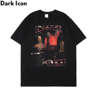 เสื้อยืดผู้ เสื้อยืดแขนสั้น พิมพ์ลาย Dark Icon Rock สําหรับผู้ชาย S-5XL