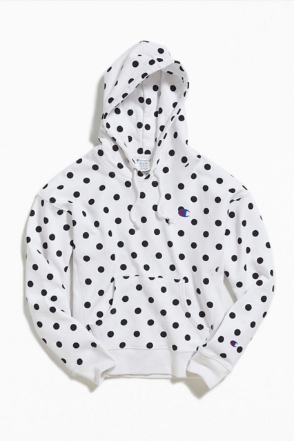 polka dot champion hoodie