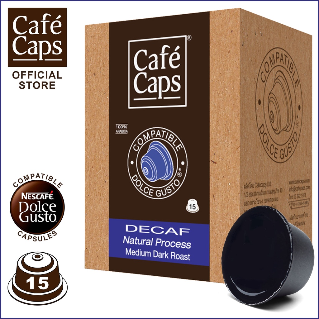 ☢Cafecaps Coffee Dolce Gusto Compatible Decaf (1 Box X15 capsules