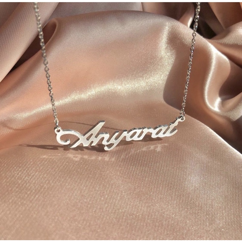 สั่งทำ “ สร้อยชื่อ “ Custom name Alloy Necklace