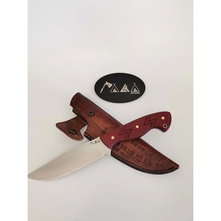 มีดใบตาย (fixed blade) มีดแคมป์ มีดเดินป่า PALTA (from Turkey) เหล็ก 4116 ด้าม Micarta พร้อมซองหนังแท้