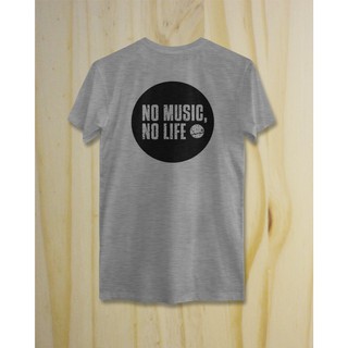 เสื้อยืด No Music, No Life สีเทาอ่อน แบรนด์ VERz