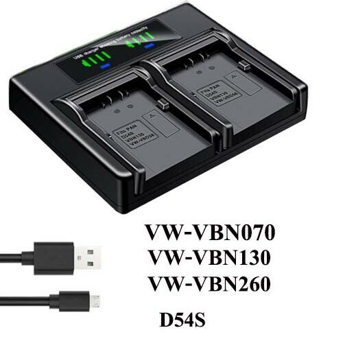 เครื่องชาร์จแบตเตอรี่คู่สําหรับ Panasonic HC-X920 X920M HDC-HS900 HS900GK HS900K SD800