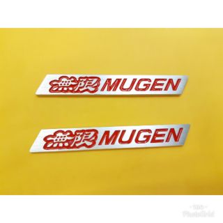 โลโก้ mugen ติดสปอยเลอร์  สีแดง 1 คุ่