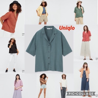 Uniqlo ผ้าลินินผสมเรยอน แขนสั้น