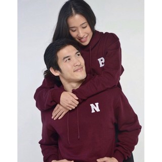 hoodie Burgundy ปักอักษรฟรี unisex