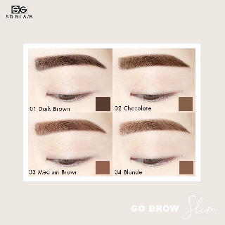 So Glam Go Brown Slim Slim Eyebrow Pencil โซ แกลม ดินสอเขียนคิ้ว กันน้ำ กันเหงื่อ ติดทน