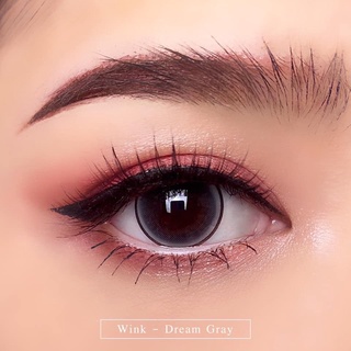 Wink Lens Dream Gray (2) บิ๊กอาย สีเทา เทา ขอบบางๆ คอนแทคเลนส์ Contact Lens ค่าสายตา สายตาปกติ แฟชั่น สายตาสั้น winklens