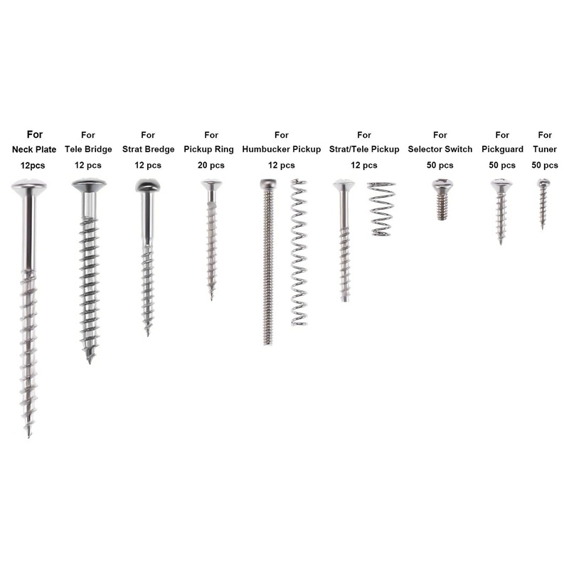 Electric Guitar Screw Kit (9 Types) with Springs for Electric Bridge ...