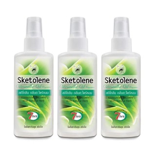 Sketolene สกีโทลีน สเปรย์กันยุงชนิดใส สูตรตะไคร้หอม 60 มล. (แพ็ค 3 ขวด)