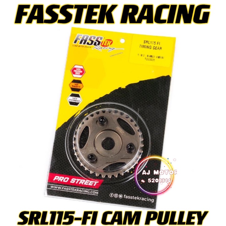 SRL115-FI 115FI FASSTEK RACING CAM PULLEY ADJUSTABLE TIMING GEAR YAMAHA SRL 115 LAGENDA CAMSHAFT HEA