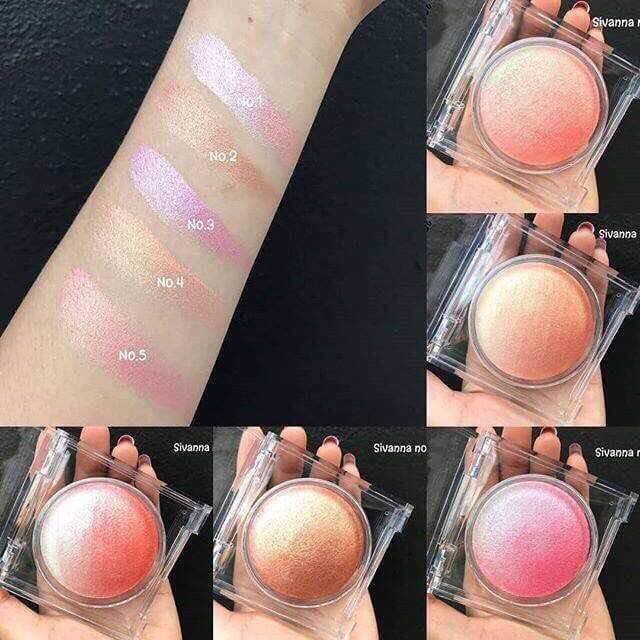 ♦️ของแท้·ส่งด่วน·ถูก♦️Sivanna Rainbow Baked Blush HF370 : ซิวานน่า บรัชออน เนื้อฝุ่น สายรุ้ง                dayse ราคา ถูกที่สุด ดีลบีเคเค แกลเลอรีภาพที่ 4