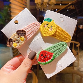 (C-002) กิ๊บติดผมลาย animal กิ๊บถักลายสัตว์โลกน่ารัก handmade