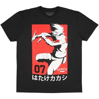 เสื้อยืดอินเทรนด์ผู้ชายอินเทรนด์ผู้หญิงเสื้อยืด พิมพ์ลาย Naruto Shippuden Hatake Kakashi Leader Of Team 07 สําหรับผู้ชาย