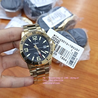 CASIO รุ่น MTP-VD01G-1B นาฬิกาข้อมือ สายสเตนเลสสตีล กันน้ำ ดีไซน์สวย มีสไตล์ ทนทาน ใช้งานได้นาน สินค้าคุณภาพ