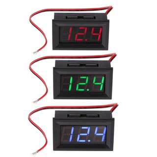 WER DC 4.5V-30V Digital Voltmeter 0.56" LED 2-Wires Voltage Volt Meter Panel Gauge