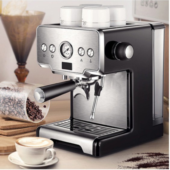 (GEMILAI) Coffee Machine CRM3605 15bar เครื่องชงกาแฟขนาดเล็ก ใช้ในครัวเรือน แถมฟรีด้ามชง