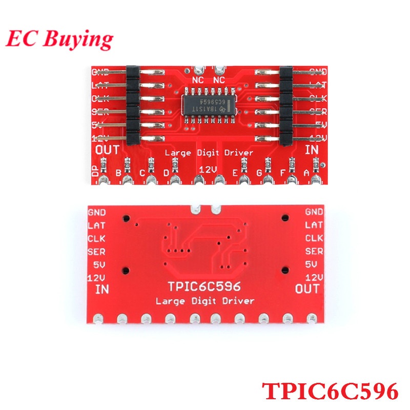 Tpic6c596 8-bit Shift Register 7-Segment Digital Tube Driver Regification Module สําหรับ Andrino Diy