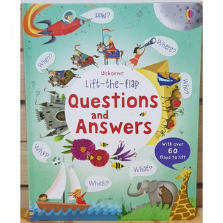 Questions and Answers ปกเขียว เหมาะสำหรับ 3 ขวบ+  Board book กระดาษแข็งทุกหน้า with flaps