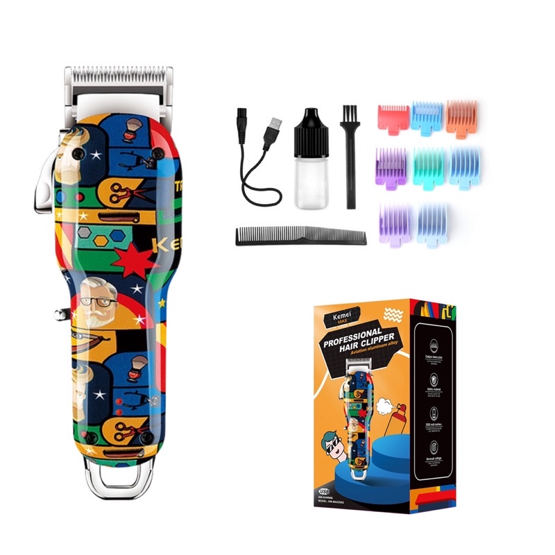 Kemei MAX2092 Professional Hair Clipper Fade Hair Clipper ไร้สายไฟฟ้า Beard Hair Trimmer Precision